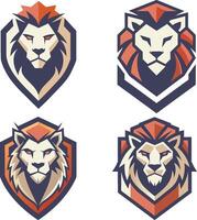 Lion head vector logo illustration