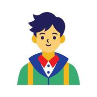 Education icon graphic illustration with flat color style vector