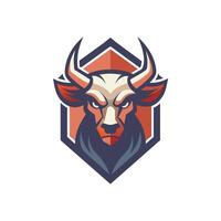 Bull head vector logo illustration