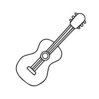 Hand drawn guitar illustration. Guitar icon. Vector illustration. Vector illustration