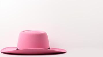 ai generado foto de rosado vaquero sombrero aislado en blanco antecedentes. ai generado