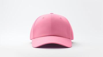 AI generated Photo of Pink Baseball Cap isolated on white background. AI Generated