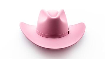 AI generated Photo of Pink Cowboy Hat isolated on white background. AI Generated