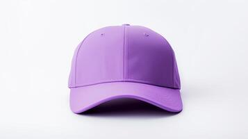 AI generated Photo of Purple Visor cap isolated on white background. AI Generated