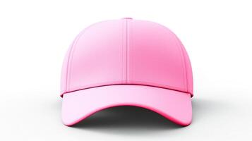 AI generated Photo of Pink Visor cap isolated on white background. AI Generated