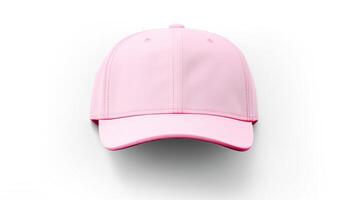 AI generated Photo of Pink Visor cap isolated on white background. AI Generated