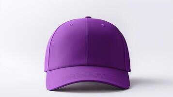 AI generated Photo of Purple Fitted Cap isolated on white background. AI Generated