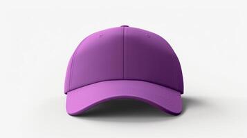 AI generated Photo of Purple Visor cap isolated on white background. AI Generated