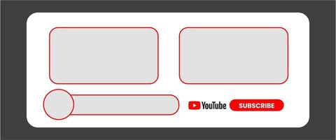 Youtube Channel Cover Wireframe. Youtube Banner For Design Your Channel. Youtube Channel Name Lower Third vector