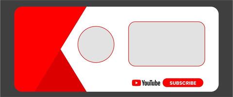 Youtube canal cubrir estructura alámbrica Youtube bandera para diseño tu canal. Youtube canal nombre inferior tercero vector