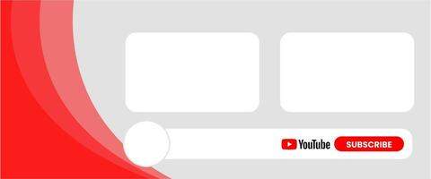 Youtube Channel Cover Wireframe. Youtube Banner For Design Your Channel. Youtube Channel Name Lower Third vector