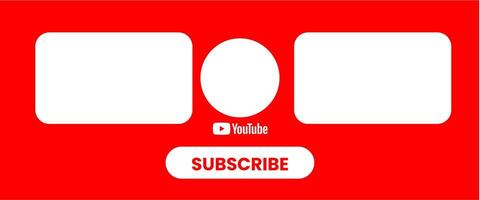 Youtube Channel Cover Wireframe. Youtube Banner For Design Your Channel. Youtube Channel Name Lower Third vector