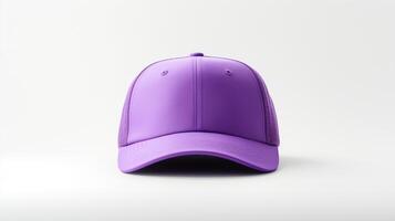 AI generated Photo of Purple Trucker Cap isolated on white background. AI Generated