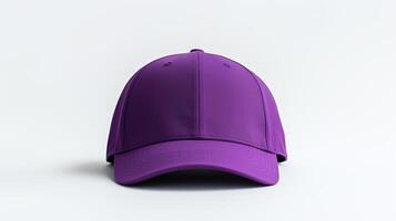 AI generated Photo of Purple Baseball Cap isolated on white background. AI Generated