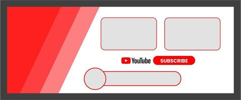 Youtube Channel Cover Wireframe. Youtube Banner For Design Your Channel. Youtube Channel Name Lower Third vector