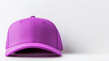 AI generated Photo of Purple Baseball Cap isolated on white background. AI Generated