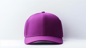 AI generated Photo of Purple Trucker Cap isolated on white background. AI Generated
