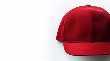 AI generated Photo of Red Flat Cap isolated on white background. AI Generated