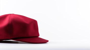 AI generated Photo of Red Newsboy Cap isolated on white background. AI Generated