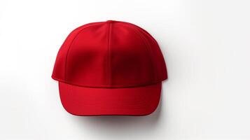 AI generated Photo of Red Flat Cap isolated on white background. AI Generated