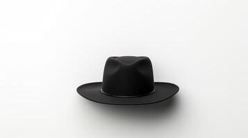 ai generado foto de negro vaquero sombrero aislado en blanco antecedentes. ai generado
