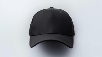 AI generated Photo of Black Baseball Cap isolated on white background. AI Generated