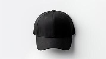 AI generated Photo of Black Baseball Cap isolated on white background. AI Generated