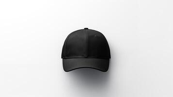 AI generated Photo of Black Baseball Cap isolated on white background. AI Generated