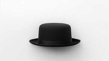ai generado foto de negro jugador de bolos sombrero aislado en blanco antecedentes. ai generado