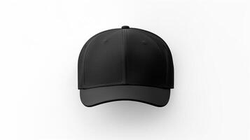 AI generated Photo of Black Cycling Cap isolated on white background. AI Generated