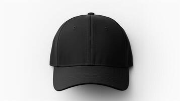 AI generated Photo of Black Fitted Cap isolated on white background. AI Generated