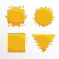 Flat text box badges collections vector