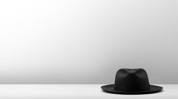 AI generated Photo of Black Panama Hat isolated on white background. AI Generated