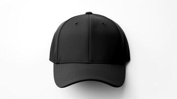 AI generated Photo of Black Cycling Cap isolated on white background. AI Generated