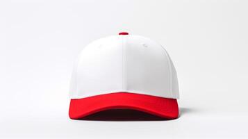 AI generated Photo of Red Trucker Cap isolated on white background. AI Generated