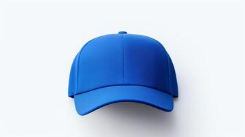 ai generado foto de real azul ciclismo gorra aislado en blanco antecedentes. ai generado