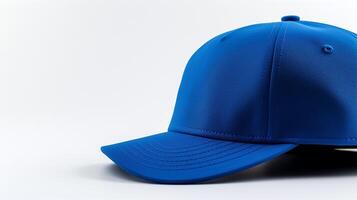 ai generado foto de real azul equipado gorra aislado en blanco antecedentes. ai generado