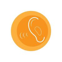 ear logo template vector