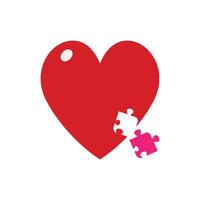 love puzzle  vector