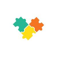 puzzle logo vector