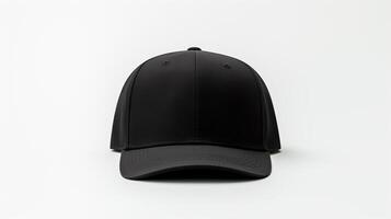 AI generated Photo of Black Fitted Cap isolated on white background. AI Generated