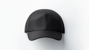 AI generated Photo of Black Cycling Cap isolated on white background. AI Generated