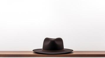 AI generated Photo of Black Panama Hat isolated on white background. AI Generated