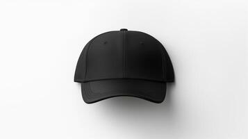 AI generated Photo of Black Cycling Cap isolated on white background. AI Generated