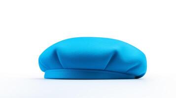 AI generated Photo of Blue Beret Hat isolated on white background. AI Generated