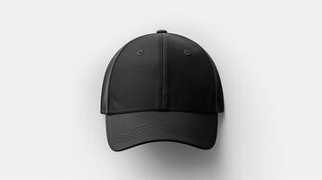 ai generado foto de negro béisbol gorra aislado en blanco antecedentes. ai generado