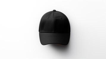 AI generated Photo of Black Baseball Cap isolated on white background. AI Generated