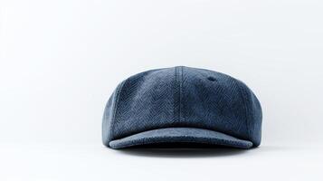 ai generado foto de azul vendedor de periódicos gorra aislado en blanco antecedentes. ai generado