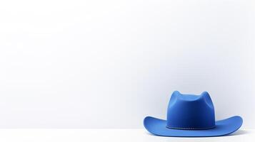 AI generated Photo of Blue Cowboy Hat isolated on white background. AI Generated