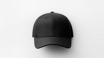 AI generated Photo of Black Visor cap isolated on white background. AI Generated